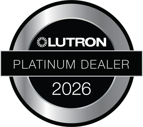Lutron Platinum Dealer 2026 badge — Watt Integration, Scottsdale
