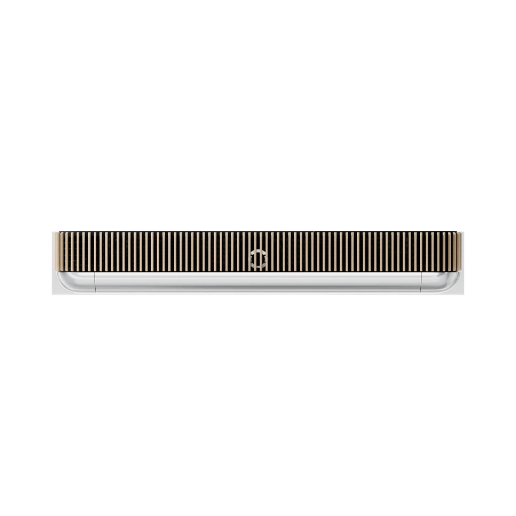 Beosound Theatre SOUNDBAR aluminium and light oak cover front image