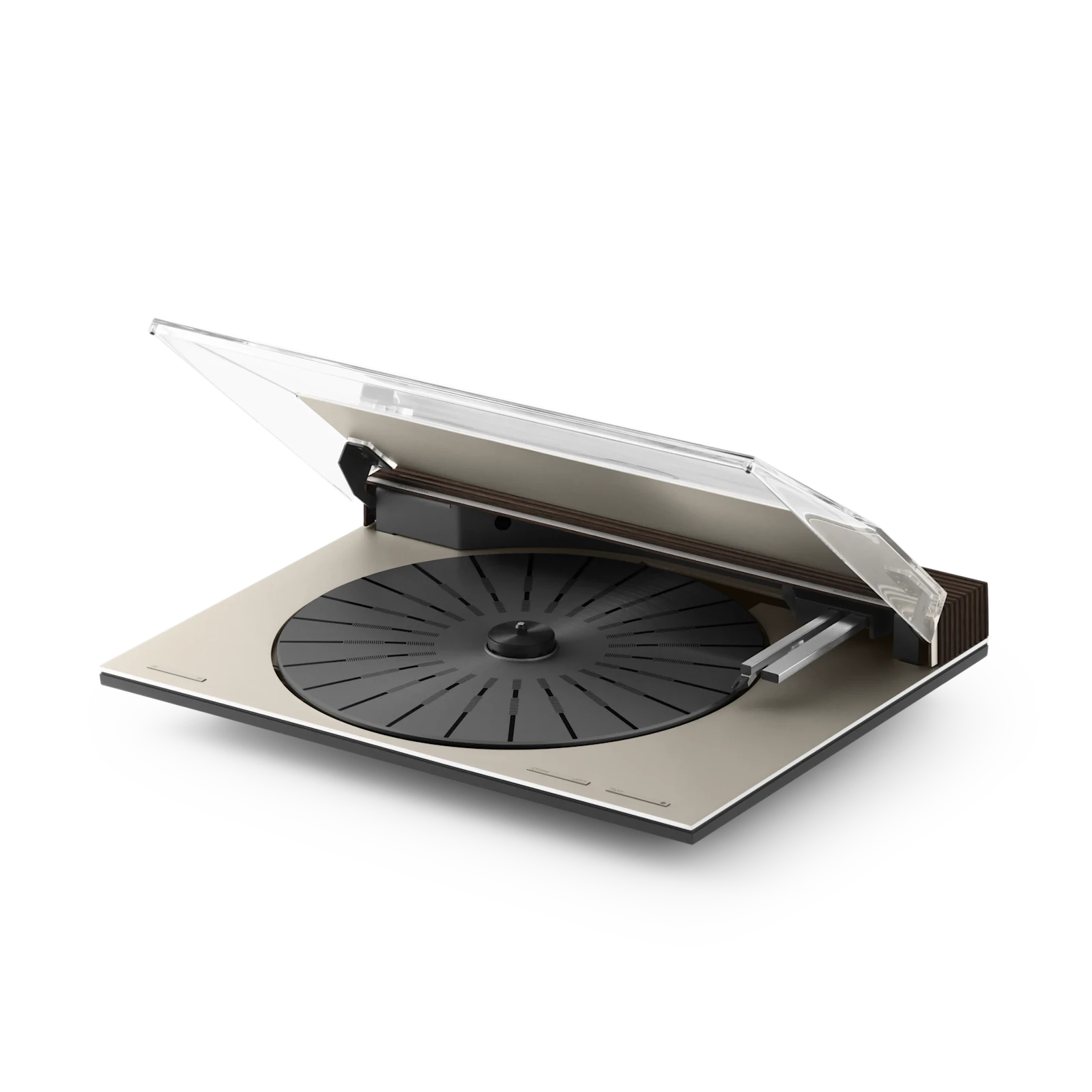 Beogram 3000c in dune grey aluminium and dark walnut